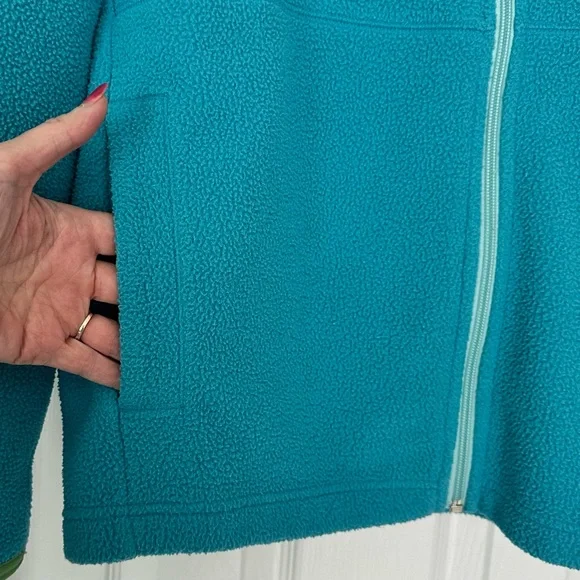 Cotopaxi Abrazo Hooded Full-Zip Fleece Jacket Greenery & Poolside Size Large‎ - Picture 8 of 15